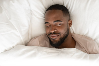 black man sleeping